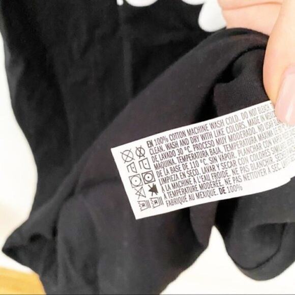 Forever 21 Girls Rules black graphic tee sz L - Picture 4 of 5